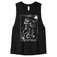 The Vet Tech Tarot Card Funny Veterinary Tech Women's Racerback Cropped Tank