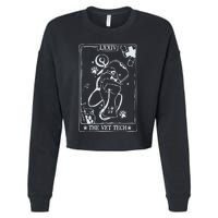 The Vet Tech Tarot Card Funny Veterinary Tech Cropped Pullover Crew