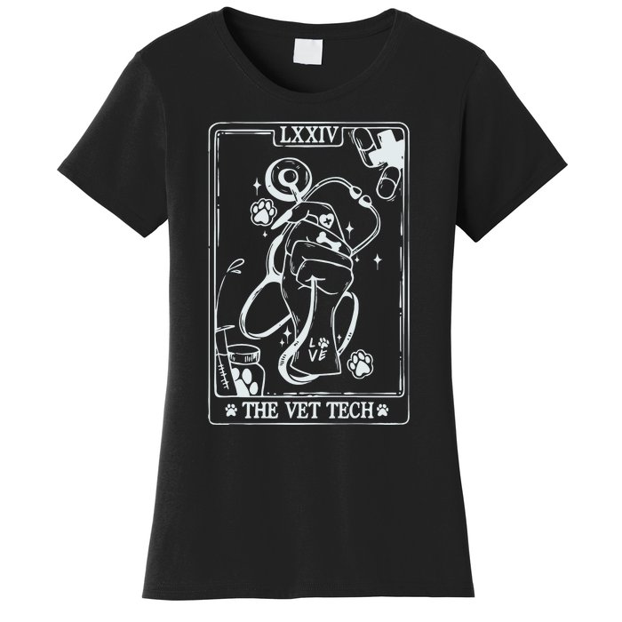 The Vet Tech Tarot Card Funny Veterinary Tech Women's T-Shirt