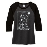 The Vet Tech Tarot Card Funny Veterinary Tech Women's Tri-Blend 3/4-Sleeve Raglan Shirt