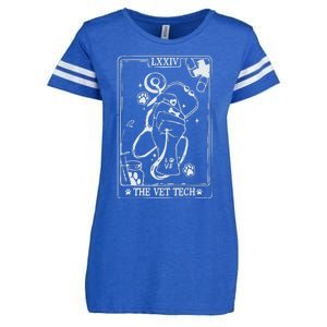 The Vet Tech Tarot Card Funny Veterinary Tech Enza Ladies Jersey Football T-Shirt