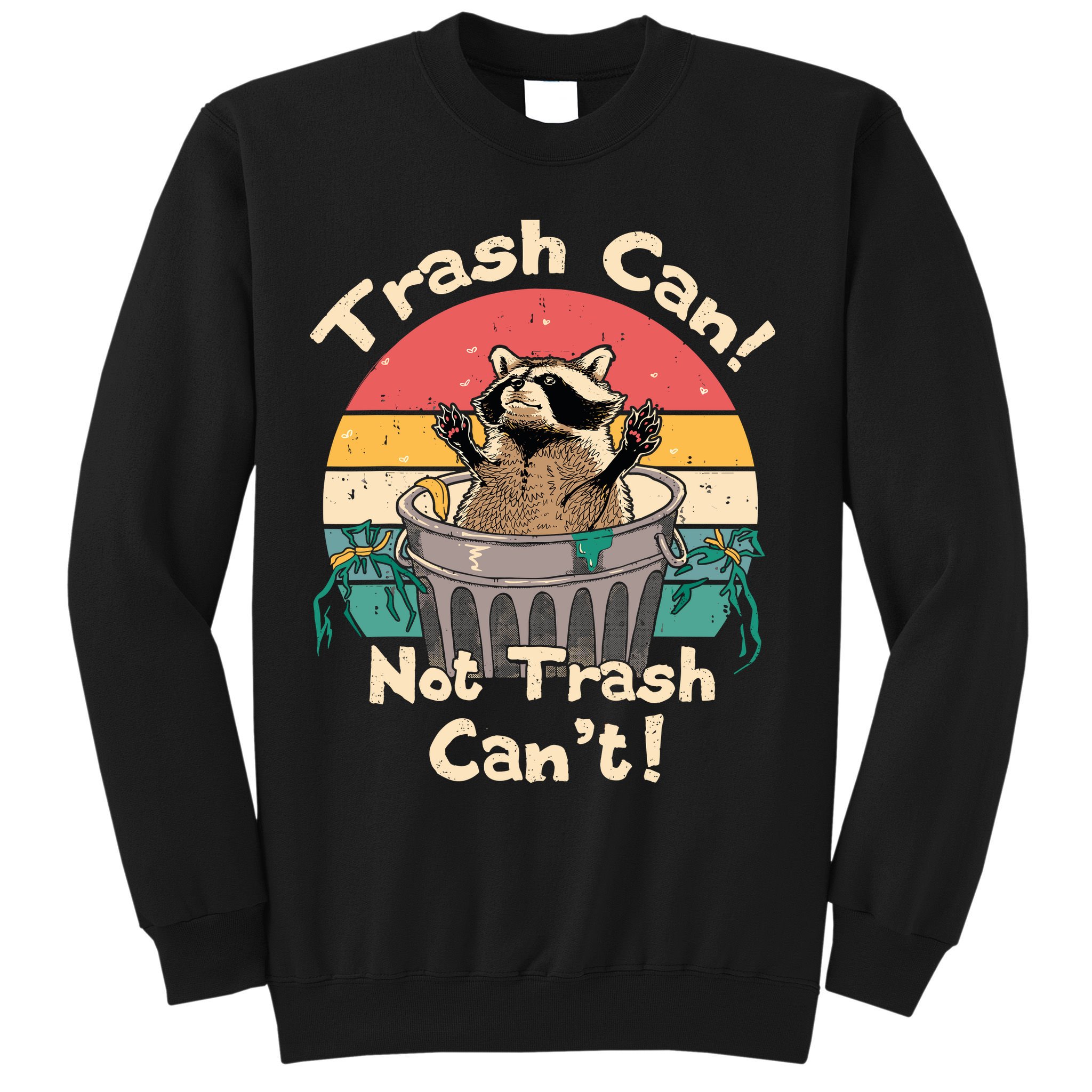 Trash Vintage Talker Raccoon Trash Can Not Trash Cant Sweatshirt