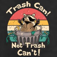 Trash Vintage Talker Raccoon Trash Can Not Trash Cant Golf Towel