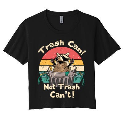 Trash Vintage Talker Raccoon Trash Can Not Trash Cant Crop Top