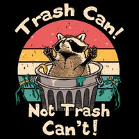 Trash Vintage Talker Raccoon Trash Can Not Trash Cant Cropped Pullover Crew