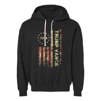 Trumpmania Vance Trump Vance 2024 Take America Back Garment-Dyed Fleece Hoodie