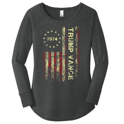 Trumpmania Vance Trump Vance 2024 Take America Back Women's Perfect Tri Tunic Long Sleeve Shirt