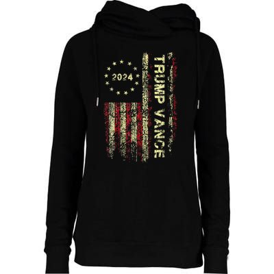 Trumpmania Vance Trump Vance 2024 Take America Back Womens Funnel Neck Pullover Hood