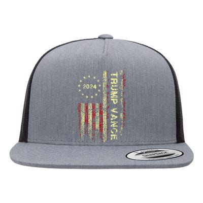 Trumpmania Vance Trump Vance 2024 Take America Back Flat Bill Trucker Hat