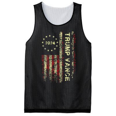 Trumpmania Vance Trump Vance 2024 Take America Back Mesh Reversible Basketball Jersey Tank