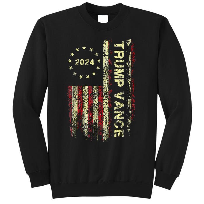 Trumpmania Vance Trump Vance 2024 Take America Back Tall Sweatshirt