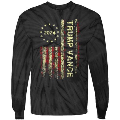 Trumpmania Vance Trump Vance 2024 Take America Back Tie-Dye Long Sleeve Shirt