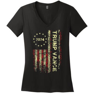 Trumpmania Vance Trump Vance 2024 Take America Back Women's V-Neck T-Shirt