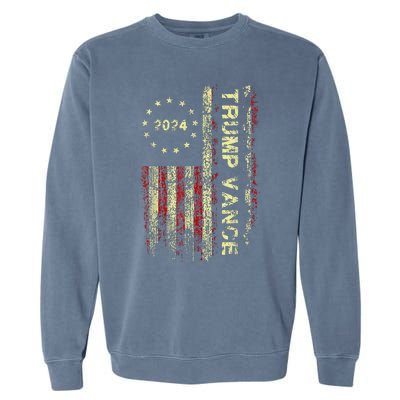 Trumpmania Vance Trump Vance 2024 Take America Back Garment-Dyed Sweatshirt