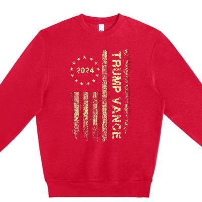 Trumpmania Vance Trump Vance 2024 Take America Back Premium Crewneck Sweatshirt