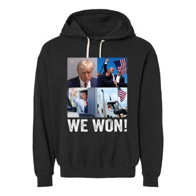 Trump Victory Trump Wins 2024 Election President Celebration Pro Trump 2024 Garment-Dyed Fleece Hoodie