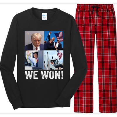 Trump Victory Trump Wins 2024 Election President Celebration Pro Trump 2024 Long Sleeve Pajama Set