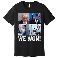 Trump Victory Trump Wins 2024 Election President Celebration Pro Trump 2024 Premium T-Shirt