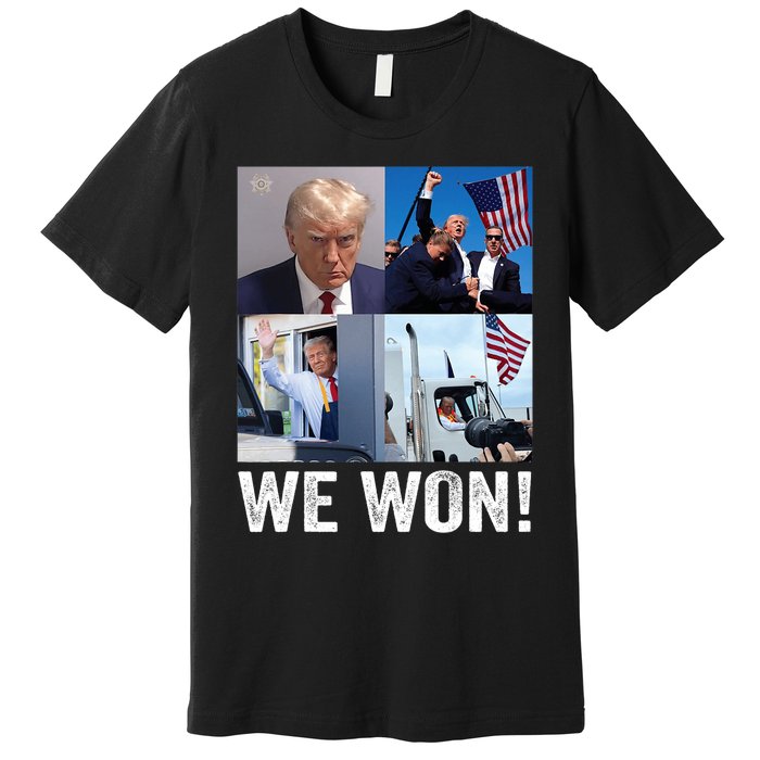 Trump Victory Trump Wins 2024 Election President Celebration Pro Trump 2024 Premium T-Shirt