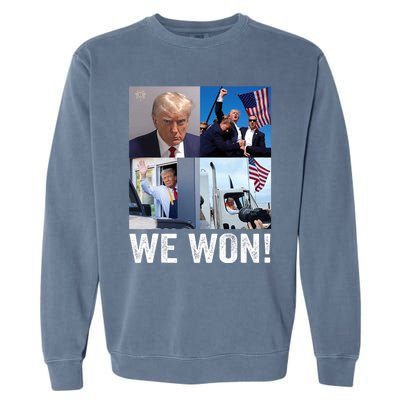 Trump Victory Trump Wins 2024 Election President Celebration Pro Trump 2024 Garment-Dyed Sweatshirt