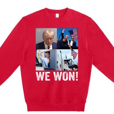 Trump Victory Trump Wins 2024 Election President Celebration Pro Trump 2024 Premium Crewneck Sweatshirt