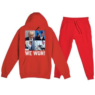 Trump Victory Trump Wins 2024 Election President Celebration Pro Trump 2024 Premium Hooded Sweatsuit Set