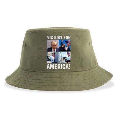 Trump Victory Trump Wins 2024 Election President Celebration Sustainable Bucket Hat