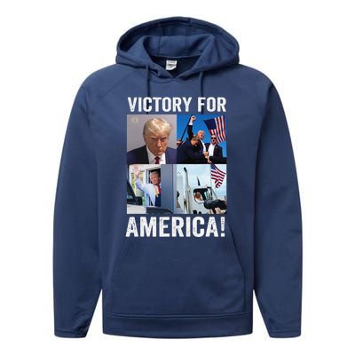 Trump Victory Trump Wins 2024 Election President Celebration Performance Fleece Hoodie