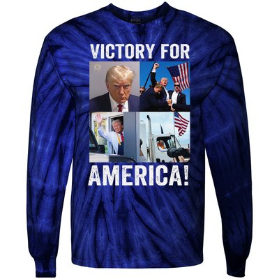 Trump Victory Trump Wins 2024 Election President Celebration Tie-Dye Long Sleeve Shirt