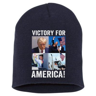 Trump Victory Trump Wins 2024 Election President Celebration Short Acrylic Beanie