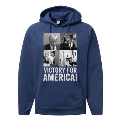 Trump Victory Trump Wins 2024 Election President Celebration Performance Fleece Hoodie