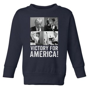 Trump Victory Trump Wins 2024 Election President Celebration Toddler Sweatshirt