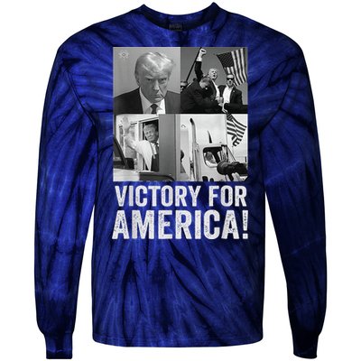 Trump Victory Trump Wins 2024 Election President Celebration Tie-Dye Long Sleeve Shirt