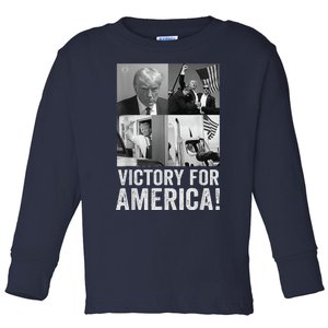 Trump Victory Trump Wins 2024 Election President Celebration Toddler Long Sleeve Shirt