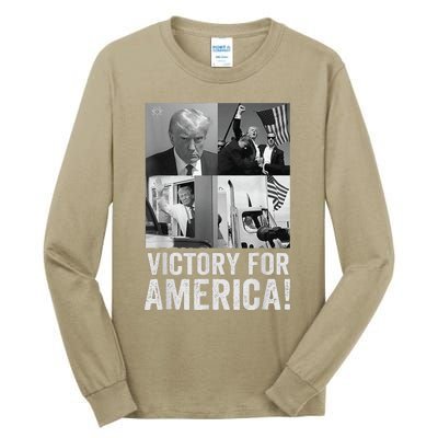 Trump Victory Trump Wins 2024 Election President Celebration Tall Long Sleeve T-Shirt