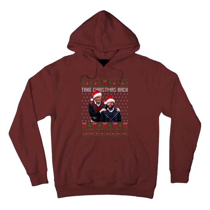 Trump Vance Take Christmas Back Funny Santa Trump Christmas Hoodie