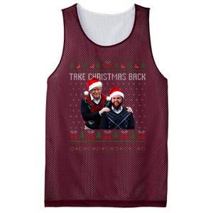 Trump Vance Take Christmas Back Funny Santa Trump Christmas Mesh Reversible Basketball Jersey Tank