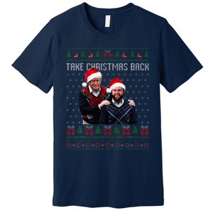 Trump Vance Take Christmas Back Funny Santa Trump Christmas Premium T-Shirt