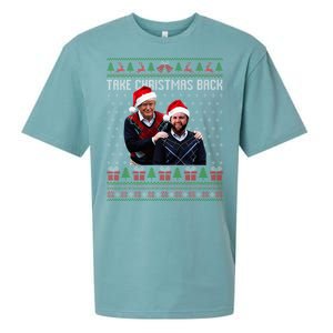 Trump Vance Take Christmas Back Funny Santa Trump Christmas Sueded Cloud Jersey T-Shirt