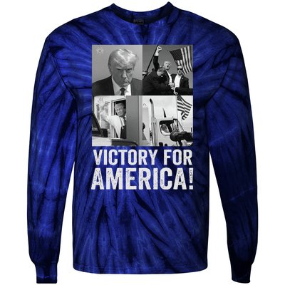 Trump Victory Trump Wins 2024 Election President Celebration Tie-Dye Long Sleeve Shirt