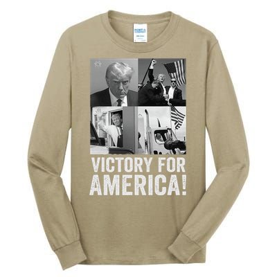 Trump Victory Trump Wins 2024 Election President Celebration Tall Long Sleeve T-Shirt