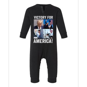 Trump Victory Trump Wins 2024 Election President Celebration Infant Fleece One Piece