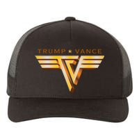 Trump Vance Tv Rocker Gold Logo Vintage Trump Vance 2024 Yupoong Adult 5-Panel Trucker Hat