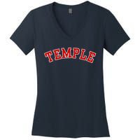 Temple Vintage Texas Sports Women's V-Neck T-Shirt