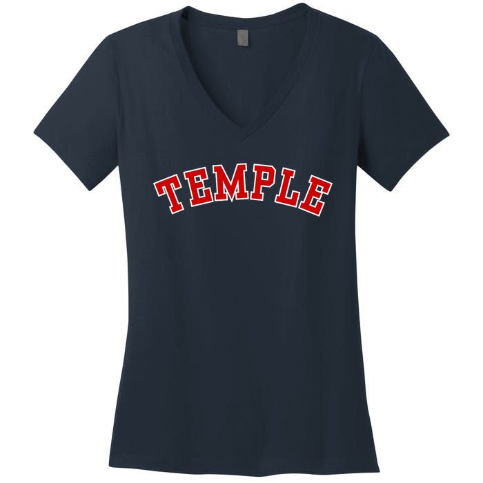 Temple Vintage Texas Sports Women's V-Neck T-Shirt