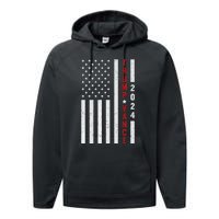 Trump Vance Take America Back Retro Vintage Trump Vance 2024 Premium Performance Fleece Hoodie