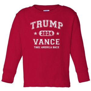 Trump Vance Take America Back 2024 Toddler Long Sleeve Shirt