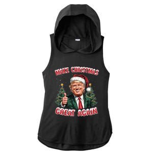 Trump Vance Take Christmas Back Funny Santa Trump Christmas Meaningful Gift Ladies PosiCharge Tri-Blend Wicking Draft Hoodie Tank