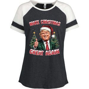 Trump Vance Take Christmas Back Funny Santa Trump Christmas Meaningful Gift Enza Ladies Jersey Colorblock Tee