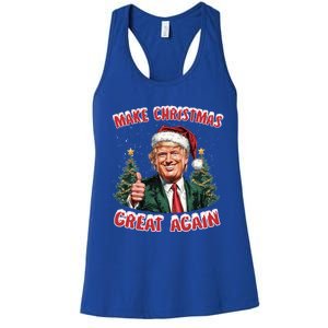 Trump Vance Take Christmas Back Funny Santa Trump Christmas Meaningful Gift Women's Racerback Tank